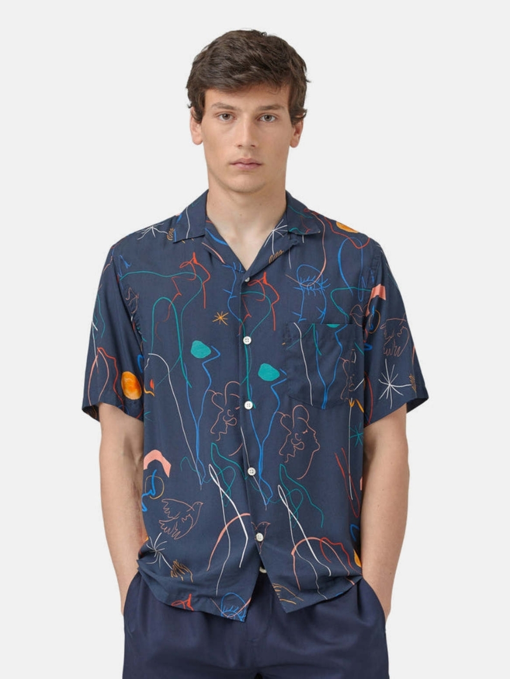 Portugese Flannel Button Up Shirt size medium Doodle 2 Shirt